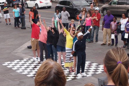 Leuke show op straat in New Orleans